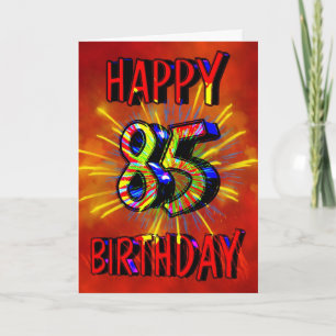 85th Birthday Fireworks Card