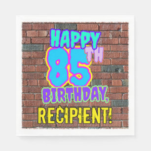 85th Birthday ~ Fun, Urban Graffiti Inspired Look Napkin