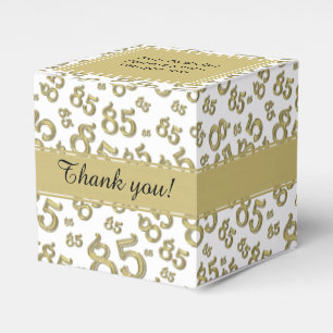 85th Birthday Gold/White collage pattern Favor Box