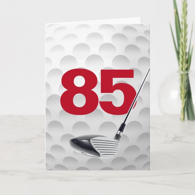 85th Birthday Golf Ball Design Card (Front)