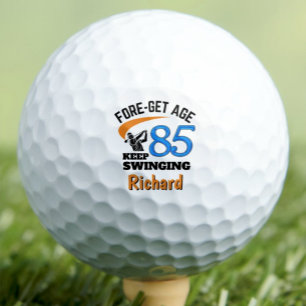 85th Birthday Golf Balls 85 Years Funny Gift Blue