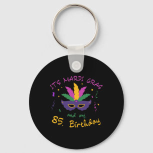 85th Birthday Mardi Gras Carnival Celebration Shir Keychain