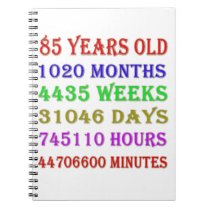 85th Birthday Milestones Notebook