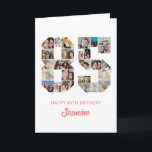 85th Birthday Number 85 Photo Collage Personalized Card<br><div class="desc">Celebrate momentous 85th Birthday with this cute card. It's a personalized photo collage birthday card that allows you to create a truly unique and memorable design. This customizable template lets you insert your own cherished photos, capturing the precious moments throughout the year. This custom card is perfect for commemorating your...</div>