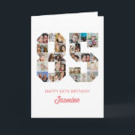 85th Birthday Number 85 Photo Collage Personalized Card<br><div class="desc">Celebrate momentous 85th Birthday with this cute card. It's a personalized photo collage birthday card that allows you to create a truly unique and memorable design. This customizable template lets you insert your own cherished photos, capturing the precious moments throughout the year. This custom card is perfect for commemorating your...</div>