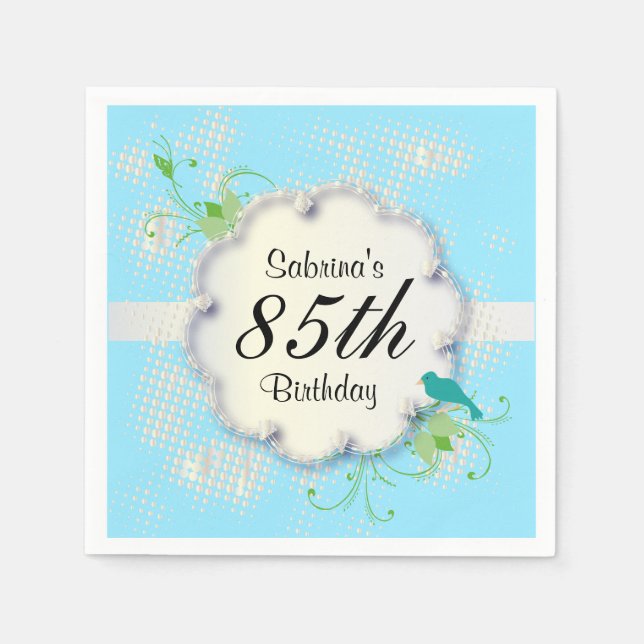 85th Birthday Party | DIY Text Napkin (Front)