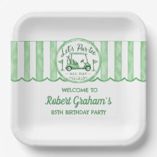 85th Birthday Party Golf Theme Let's Par-tee Paper Plate