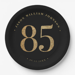 85th Birthday Party Paper Plate
