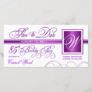 85th Birthday - Save the Date Announcement