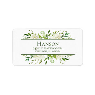 85th Birthday White Hydrangeas Return Address Label