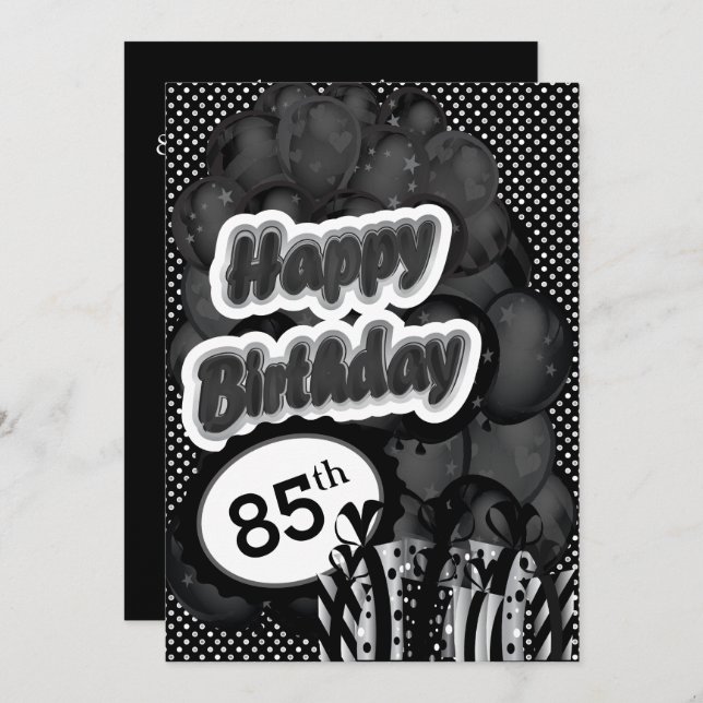 85th Milestone Birthday Invitation (Front/Back)