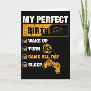 85th Perfect Birthday Gamer 85 Years Old Gaming Lo Card