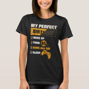 85th Perfect Birthday Gamer 85 Years Old Gaming Lo T-Shirt