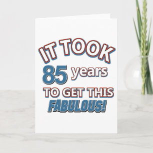 85th year birthday designs card