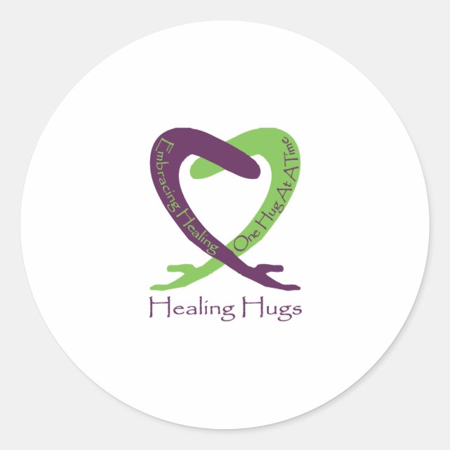 8621_Healing_Hugs_logo_8.31.11_test-2 Classic Round Sticker (Front)