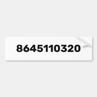 8645110320 BUMPER STICKER