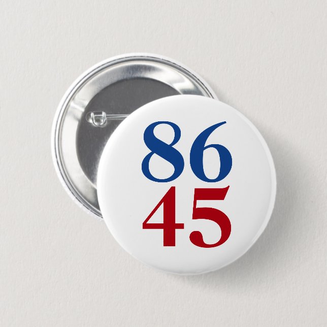 8645 Anti Trump 2 Inch Round Button (Front & Back)