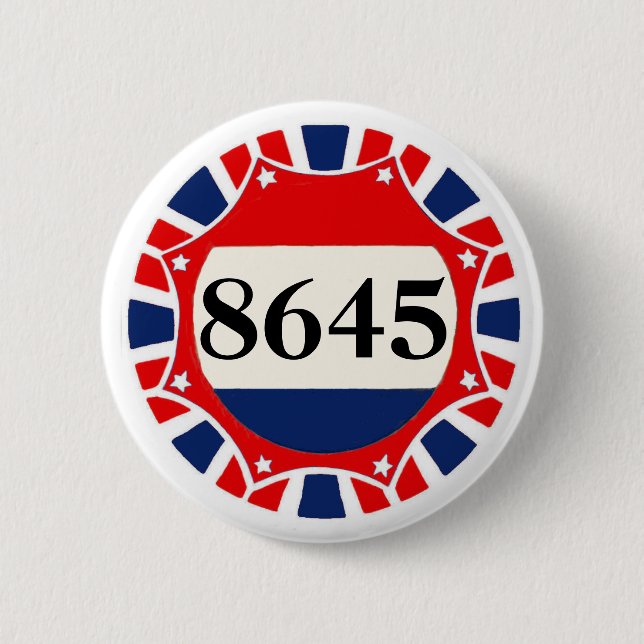 8645 -- Anti-Trump 2 Inch Round Button (Front)