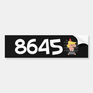 8645 anti Trump bumper sticker