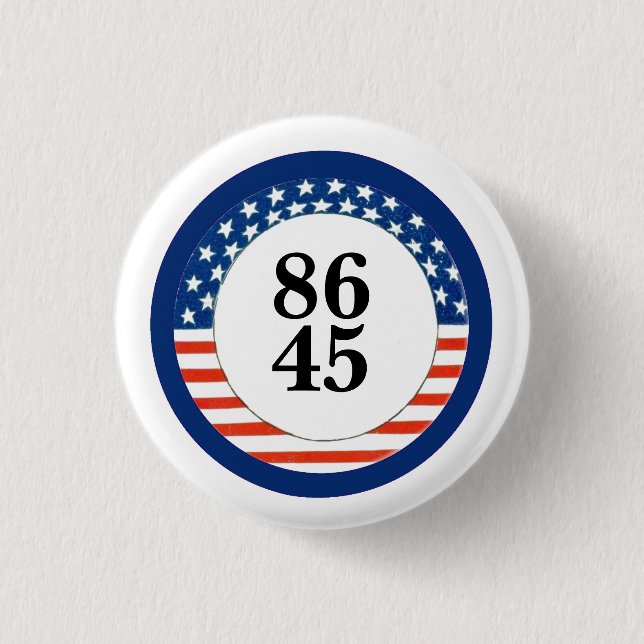 8645: Dump Trump 1 Inch Round Button (Front)