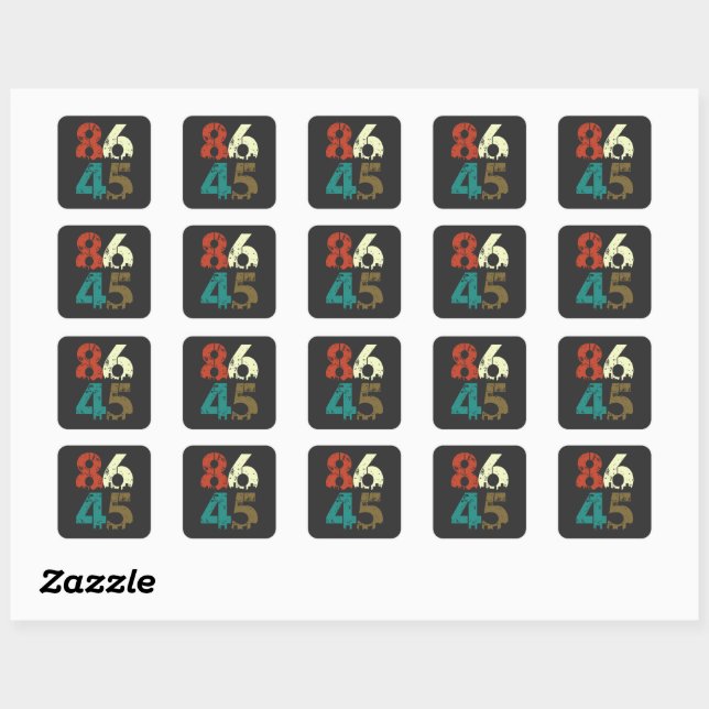 8645 Political Anti Trump Square Sticker (Sheet)