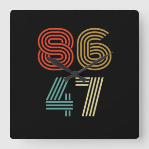 8647 Ant-Trump Square Wall Clock