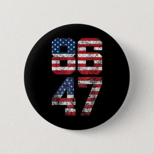 8647 Anti Trump 86 47 Retro Anti-trump Us Flag Imp 2 Inch Round Button