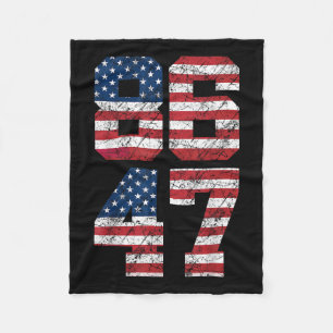 8647 Anti Trump 86 47 Retro Anti-trump Us Flag Imp Fleece Blanket