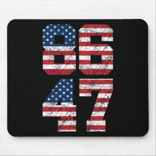 8647 Anti Trump 86 47 Retro Anti-trump Us Flag Pre Mouse Pad
