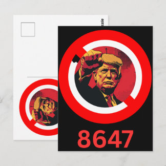 8647 Anti Trump 86 47 Retro Impeach 47 Anti-trump Postcard