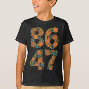 8647 Anti Trump Floral Democrat President Liberal T-Shirt