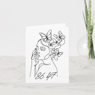 8647 Anti Trump Floral Resist 86 47 Impeach Trump Card