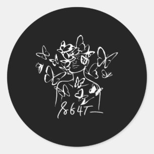 8647 Anti Trump Floral Resist 86 47 Impeach Trump Classic Round Sticker