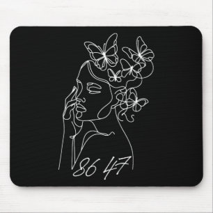 8647 Anti Trump Floral Resist 86 47 Impeach Trump  Mouse Pad