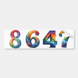 8647 ANTI TRUMP PRO DEMOCRACY BUMPER STICKER