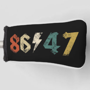 8647 Anti Trump Retro Vintage 80s Rock Style Golf Head Cover