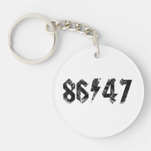 8647 Anti Trump Retro Vintage 80s Rock Style Keychain