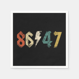 8647 Anti Trump Retro Vintage 80s Rock Style Napkin