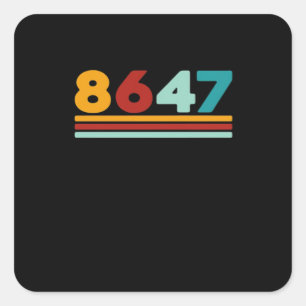 8647 - Antifascism Design Classic Creative Style Square Sticker