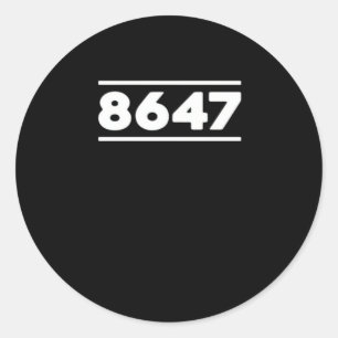 8647 - Antifascism Design Classic Design Classic Round Sticker