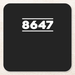 8647 - Antifascism Design Classic Design Square Paper Coaster