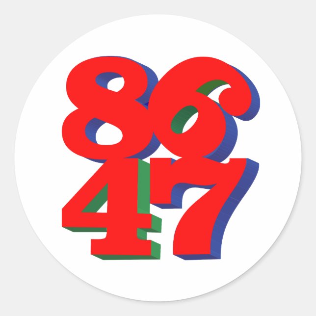 8647  CLASSIC ROUND STICKER (Front)
