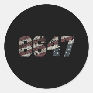 8647 Distressed Flag Style  Classic Round Sticker