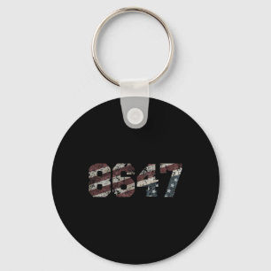 8647 Distressed Flag Style Keychain