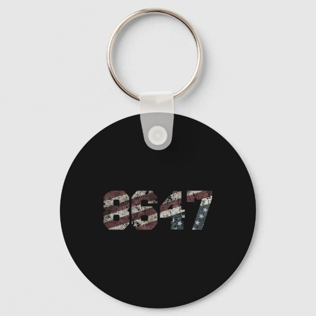 8647 Distressed Flag Style  Keychain (Front)