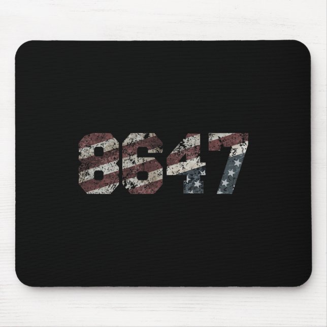 8647 Distressed Flag Style  Mouse Pad (Front)