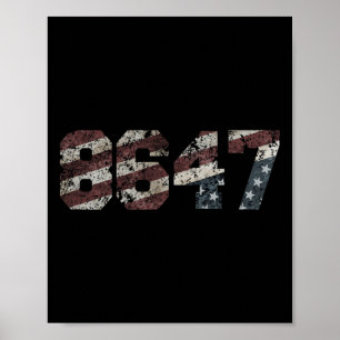 8647 Distressed Flag Style  Poster