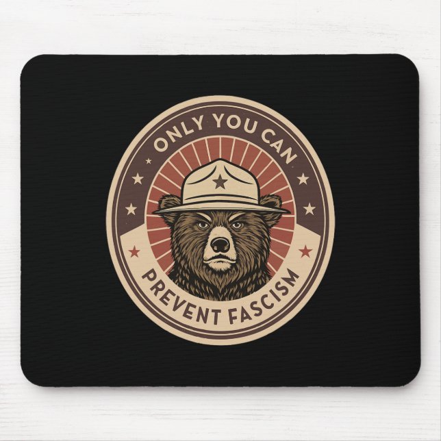 8647 - Prevent Facism - Defend Democracy  Mouse Pad (Front)