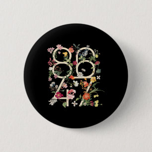 8647 Resist Subtle Floral Foxtrot Delta Tango Prot 2 Inch Round Button