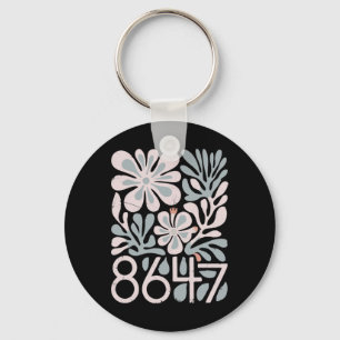 8647 Resist Subtle Floral Foxtrot Delta Tango Prot Keychain